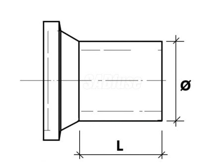 Бурт под фланец длинный PN10 SDR17 PE100 D75